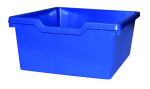 blau  -  Schrank mit 10 Ablagen für Papiere und A2 sind 3 Kunststoffschubladen, Räder MIKI ROLL