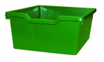 grün  -  Schrank mit 10 Ablagen für Papiere und A2 sind 3 Kunststoffschubladen, Räder MIKI ROLL