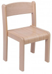 Stapelbar Stuhl VIGO - Buche dekor | Höhe 18 cm, Höhe 20 cm, Höhe 22 cm, Höhe 26 cm, Höhe 30 cm, Höhe 34 cm, Höhe 38 cm