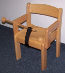 Stuhl TIM mit Armlehnen und Sperre/ Höhe 18 cm, natur
