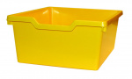 gelb  - Kompletter Kleiderschrank mit Plastikboxen und Rücken über die ganze Höhe