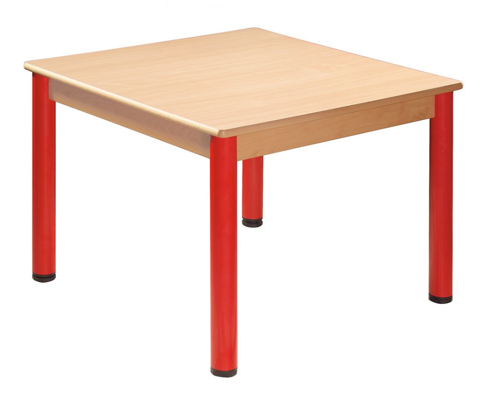 Quadrat Tisch 80 x 80 cm mit Nivellierfüßen