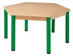 Hexagonal Tisch 120 cm mit Nivellierfüßen | Höhe 36 cm, Höhe 40 cm, Höhe 46 cm, Höhe 52 cm, Höhe 58 cm, Höhe 64 cm, Höhe 70 cm, Höhe 76 cm