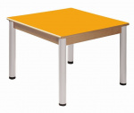 Quadrat Tisch 80 x 80 cm / Höhenverstellbare Füße 36 - 52 cm