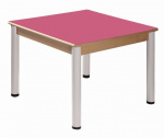 Quadrat Tisch 80 x 80 cm / Höhenverstellbare Füße 36 - 52 cm