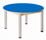 Kreistisch 100 cm mit HPL-Tischplatte / Höhe 36 - 52 cm