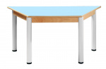 Trapezoidal Tisch 120 x 60 mit HPL-Tischplatte / Höhe 40 - 58 cm, hellgrün