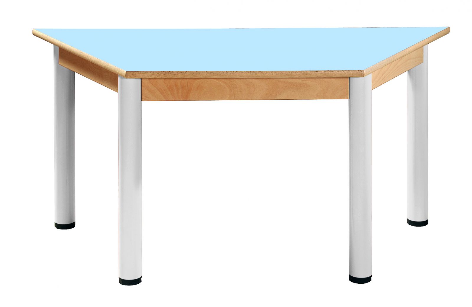 Trapezoidal Tisch 120 x 60 / Höhe 40 - 58 cm, hellgrün