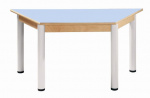 Trapezoidal Tisch 120 x 60 mit HPL-Tischplatte / Höhe 52 - 70 cm