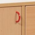standard - rot  - Kommode mit Tür und 4 Schubladen
