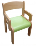 Stuhl mit Armlehnen VIGO - farbiger Formica - Sitz