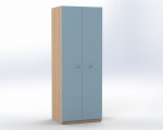 kopie Kombi-Kleiderschrank mit Tür, 1 fester Einlegeboden, Tiefe 60 cm, offiCe TVAR v.d. Klatovy